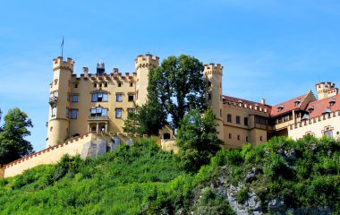 hoheschwangau kale Bavyera Alpleri'nde, Almanya