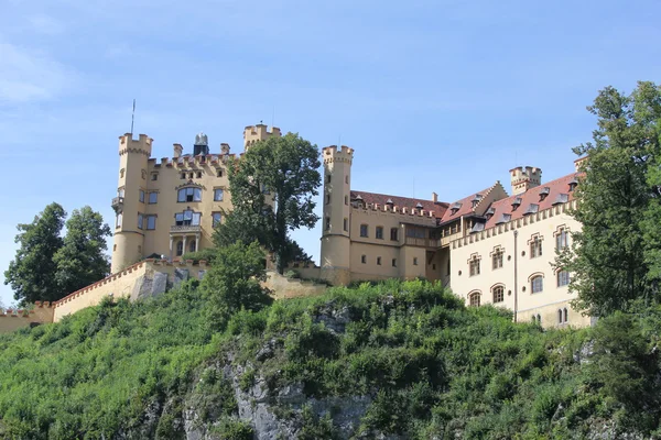 Hoheschwangau hrad v Bavorských Alpách, Německo — Stock fotografie