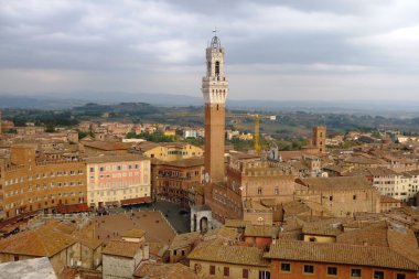 Piazza del campo, sienna, Toskana, İtalya