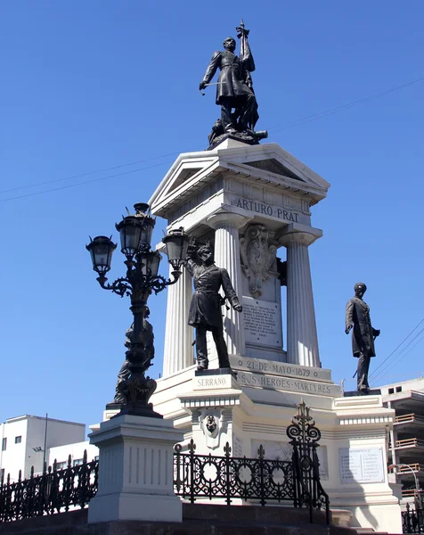 Pomnik bohaterów iquique, valparaiso, Chile — Zdjęcie stockowe