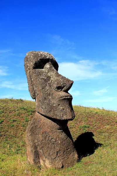 Moai at Quarry, остров Пасхи, Чили — стоковое фото