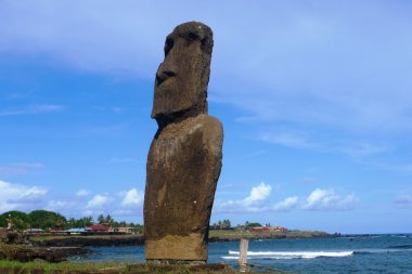 Moai heykele beach, Paskalya Adası, Şili