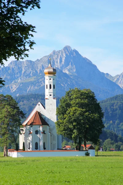 Chiesa di San Colomano, Vicino a Fussen, Baviera, Germania — Foto Stock