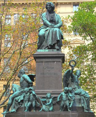 Ludwig van Beethoven statue in Vienna, Austria It was unveiled in 1880