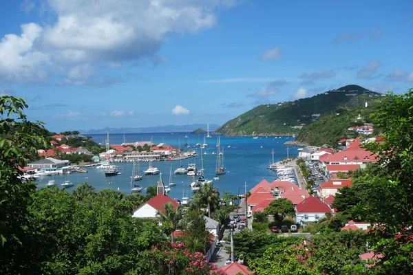 Gustavia přístav, st. barths, francouzský západ indies — Stock fotografie