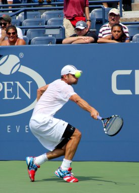 Grand slam şampiyonu andy roddick uygulamaları bizim için billie jean king Ulusal Tenis Merkezi'ni açın.