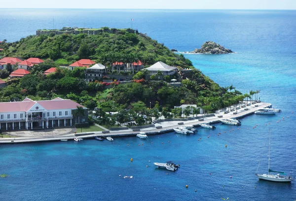 Gustavia hamnen, st. barths, franska Västindien — Stockfoto