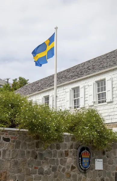 Schwedisches konsulat in gustavia, st barths — Stockfoto