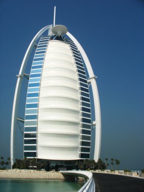 Dubai'deki Burj al arab otel. Burj al arab 7 yıldızlı otel ve en lüks bir dünya da ki