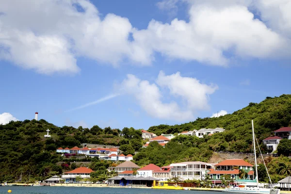 Gustavia harbor, st. barths, Fransız Batı Hindistan — Stok fotoğraf