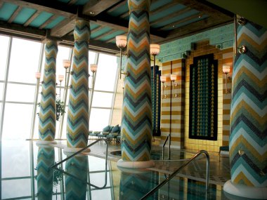 Dubai'deki burj al arab otel assawan spa ve sağlık kulübü.