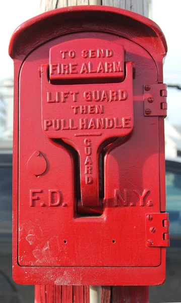 Ancien boîtier d'alarme incendie FDNY — Photo
