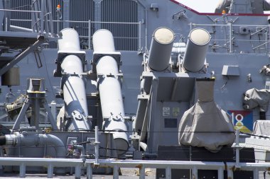 füze rampaları bize güvertede Donanma haftasında 2012 Donanma destroyer zıpkın