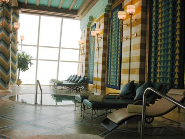 Dubai'deki burj al arab otel assawan spa ve sağlık kulübü.