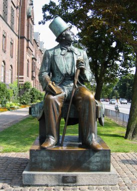 Hans christian andersen heykel Kopenhag