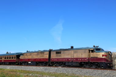Napa'da şarap tren. napa ve St helena, california arasında çalışan bir gezi treni olduğunu.