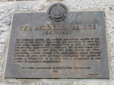 Brooklyn Köprüsü işaretli.