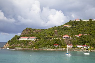 pahalı villalar ve st. jean, tekneler, bay st barths