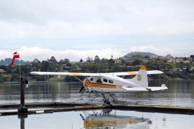 dhc-2 kunduz uçak turistler ile san francisco Körfezi üzerinde uçmaya hazır deniz uçağı Maceraları