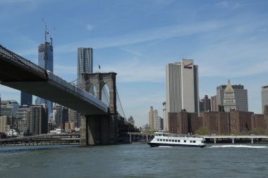 New york waterway feribot brooklyn Köprüsü'nün altında