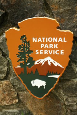 National Park Service sign at Muir Woods National Monument clipart