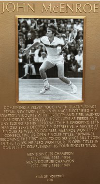 John McEnroe plaque at US Open Court of Champions at Billie Jean King National Tennis Center clipart