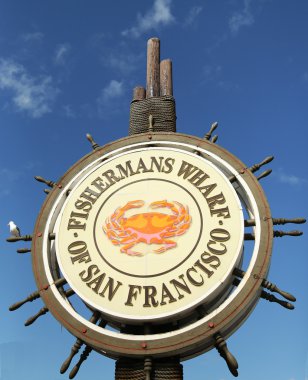 Ünlü Fisherman's Wharf işaret içinde San Francisco