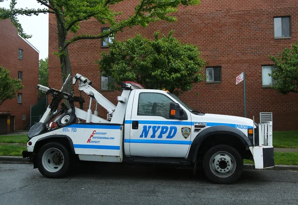 NYPD sleepwagen in brooklyn, ny — Stockfoto