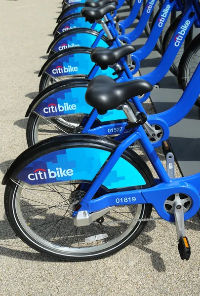 Citi bikes ready for business in New York — Stock Photo, Image