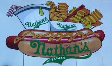 The Nathan s original restaurant sign clipart