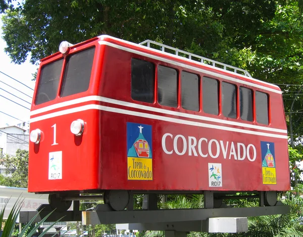 Concovado tram car in Rio de Janeiro, Brazil — Stock Photo, Image