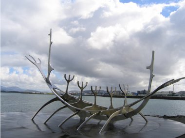 solfar veya güneş voyager heykel reykjavik, İzlanda