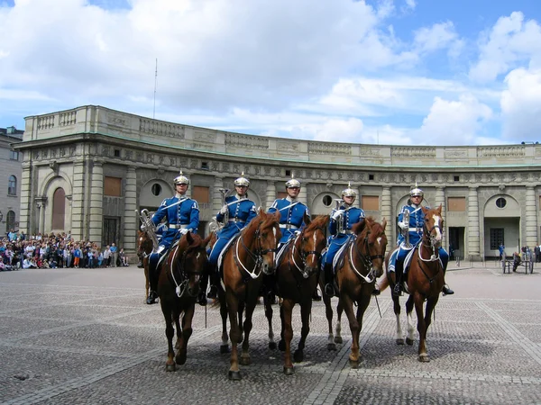 The ceremony of changing the Royal Guard in Stockholm, Sweden — Stock Photo, Image