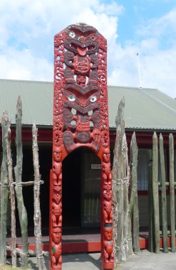 oyma te puia maori Sanatları Enstitüsü, rotorua, Yeni Zelanda maori