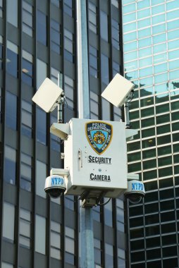 NYPD security camera in Manhattan clipart