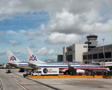 American airlines uçağı miami Uluslararası Havalimanı