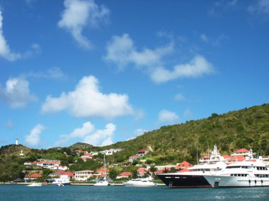 gustavia liman St barts, Fransız Batı Hindistan, Mega Yatlar
