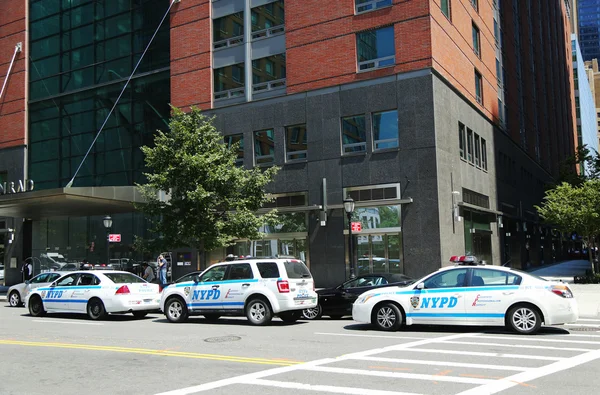 NYPD op hoge alert na terreurdreiging in new york city — Stockfoto