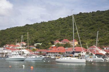 Gustavia harbor, St barts, Fransız Batı Hindistan