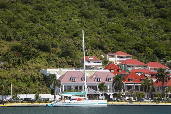 Gustavia portu, st. barts, francuski west indies — Zdjęcie stockowe