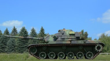 M-60 tank at the Vietnam War Memorial in Bangor, Maine clipart