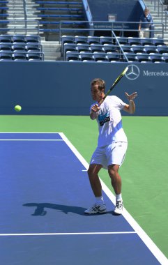 profesyonel tenis oyuncusu Richard gasquet uygulamaları açık bize 2013 billie jean king, tribün Stadyumu'nda Ulusal Tenis Merkezi