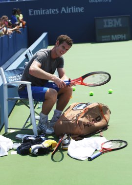 iki kez grand slam şampiyonu andy murray sonra bizim için pratik açmak 2013, louis armstrong Stadı'nda billie jean king Ulusal Tenis Merkezi