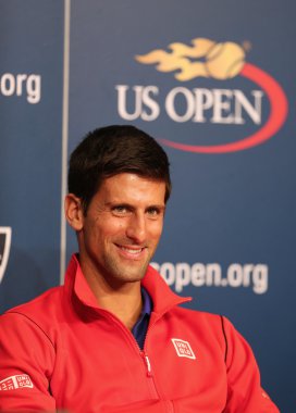 yedi kez basın sırasında şampiyon novak djokovic Grand slam Konferansı'nda billie jean king Ulusal Tenis Merkezi