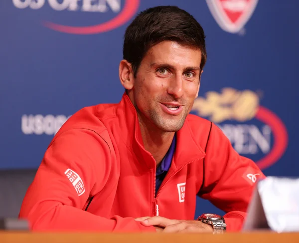 yedi kez basın sırasında şampiyon novak djokovic Grand slam Konferansı'nda billie jean king Ulusal Tenis Merkezi