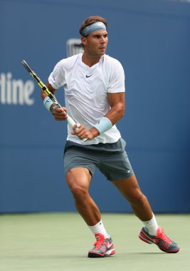 on iki kez grand slam şampiyonu rafael nadal, bize ilk tur maçı sırasında açık 2013 karşı ryan harrison