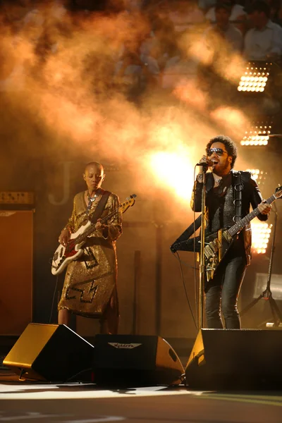 Lenny kravitz ABD'ye yapılan dört kez grammy Ödülü kazandı açmak 2013 açılış töreni — Stok fotoğraf