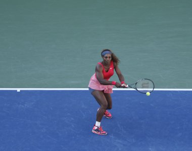 on yedi kez grand slam şampiyonu serena williams bize onu final maçı sırasında açık 2013 victoria Azarenka'ya karşı