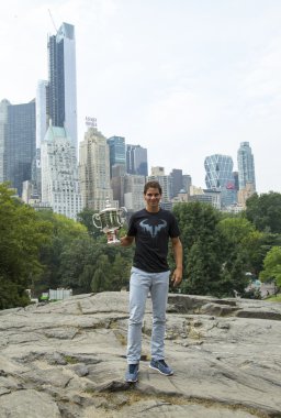 Bizi 2013 şampiyonu rafael nadal bizimle central Park'ta açık kupa poz açın