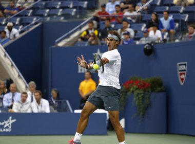 on iki kez grand slam şampiyonu rafael nadal, bize onun yarı final maç sırasında aç richard gasquet karşı 2013